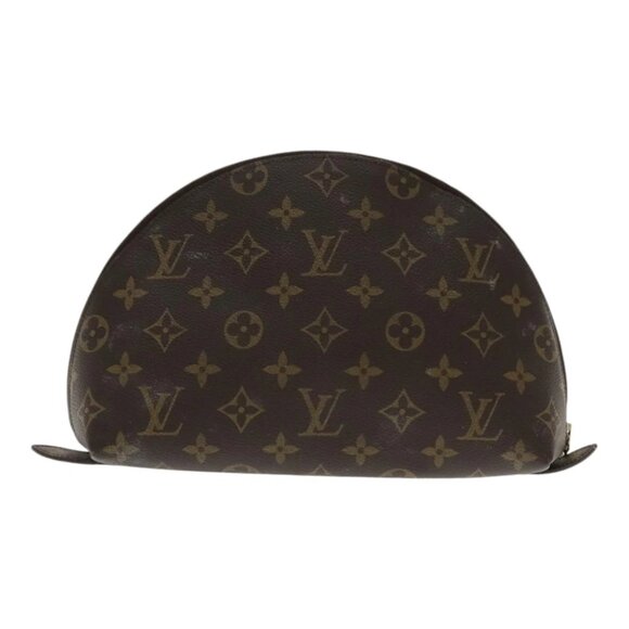 LOUIS VUITTON Monogram Trousse Demi Ronde Cosmetic Pouch M47520 LV Auth 94328 - Picture 1 of 16